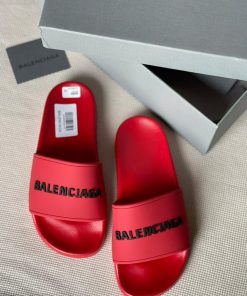 Master quality Balenciaga Logo Pool Slides