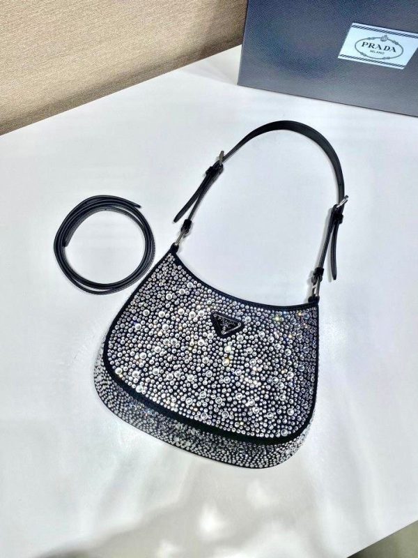 Prada Cleo satin First copy handbag with crystals