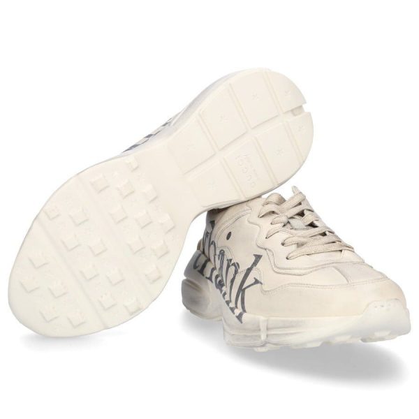 Rhyton Gucci sneakers in worn leather with think / thank writing