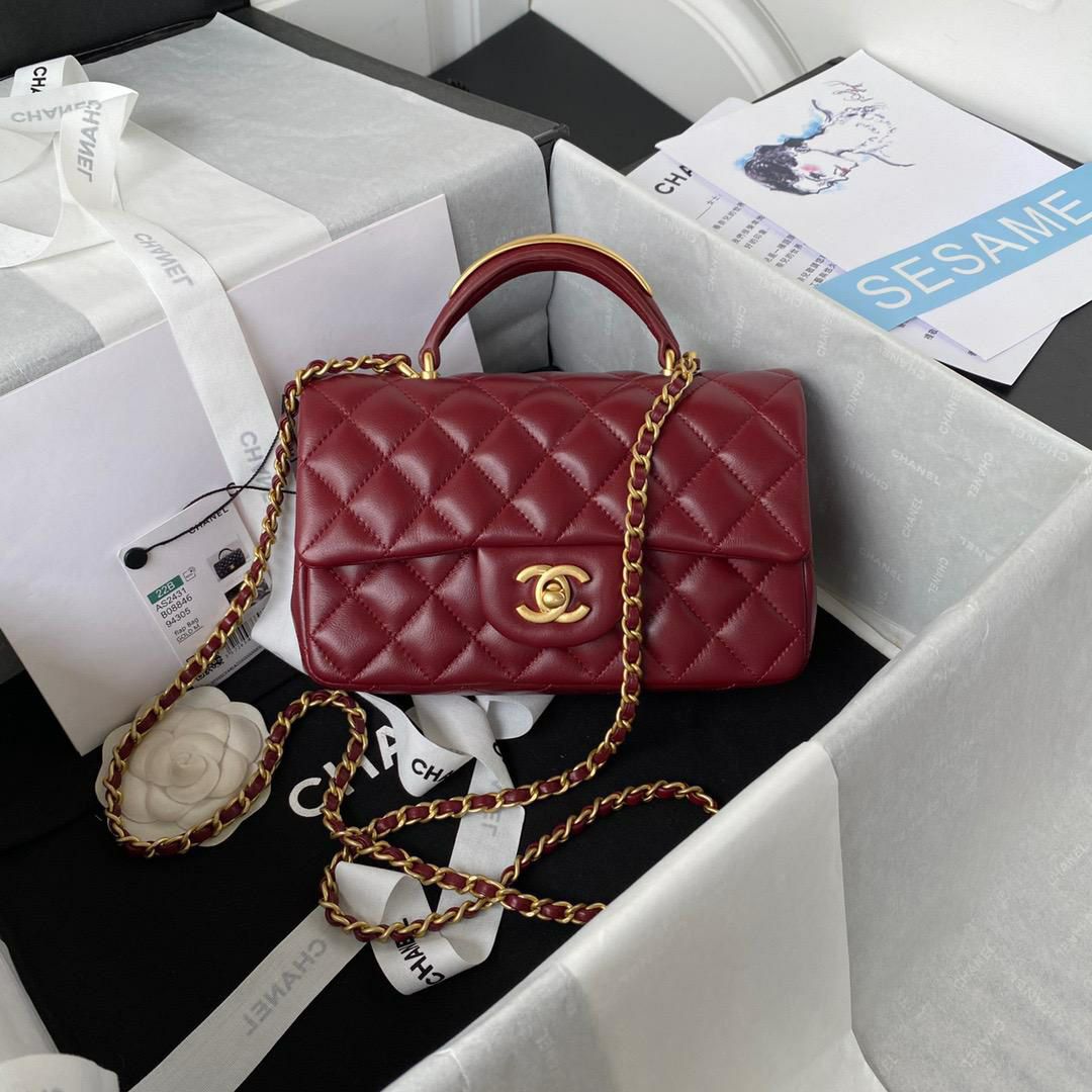 first copy☑ Chanel Mini Flap Bag With Top Handle