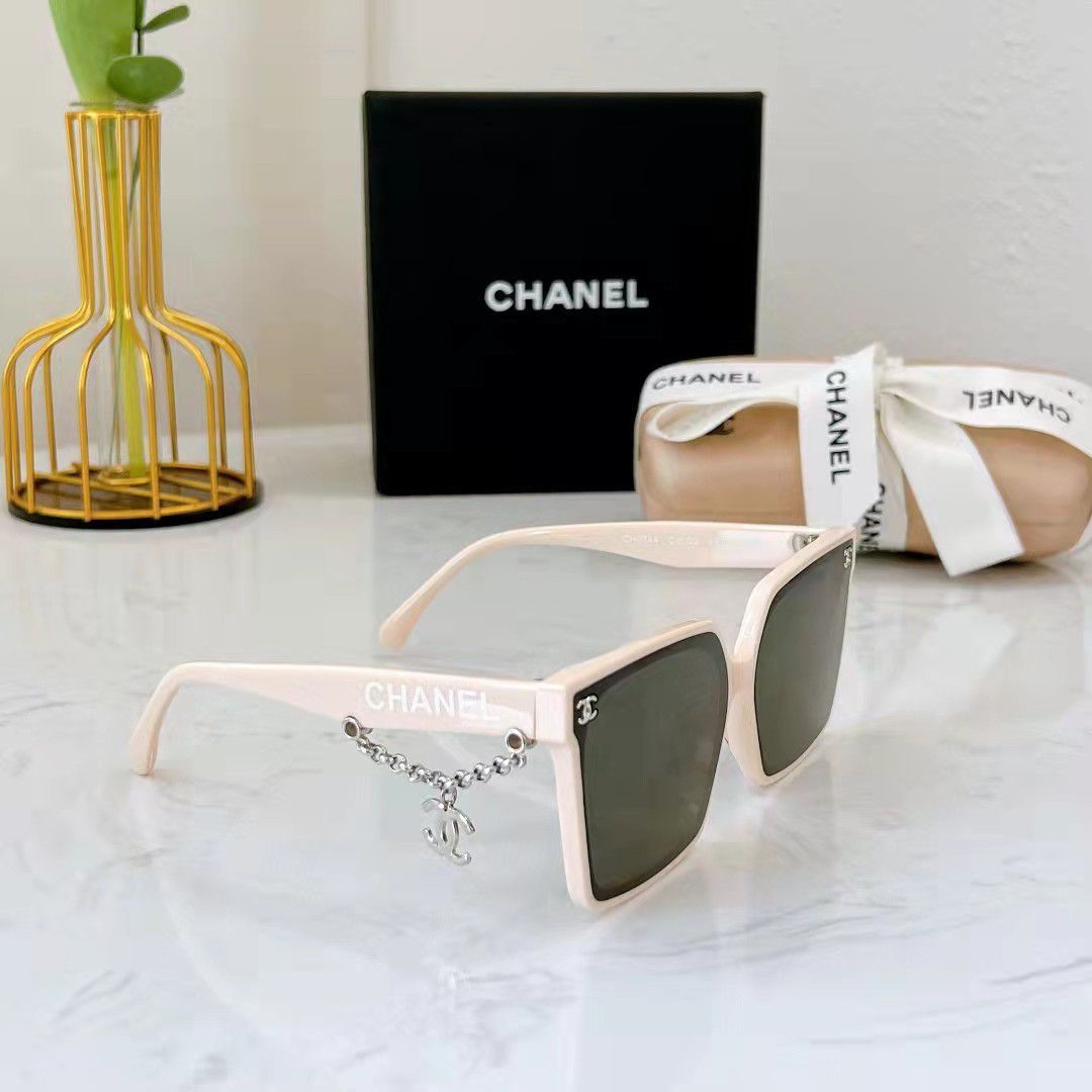 Chanel Grey Square Metal Frame Sunglasses  Labellov  Buy and Sell  Authentic Luxury