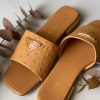 Master quality Ostrich leather mules