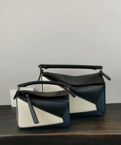 Calfskin Puzzle Master quality handbag Brunette Soft
